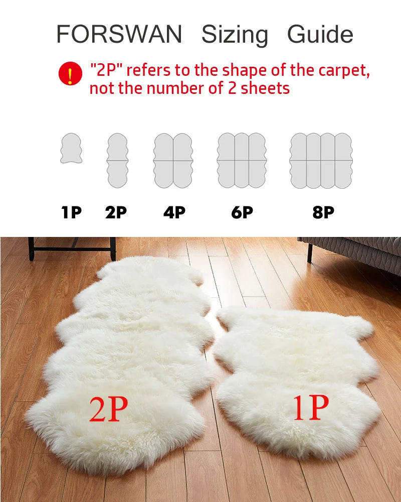 Soft Irregular Faux Fur Rug