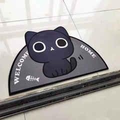 Cartoon Semicircular Welcome Mat