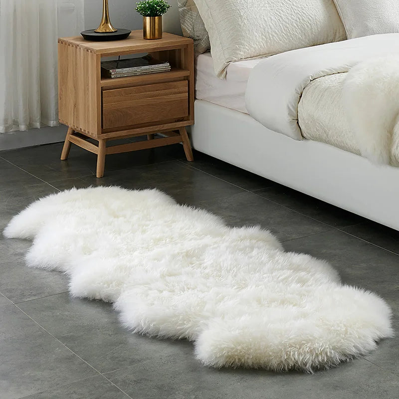 Soft Irregular Faux Fur Rug