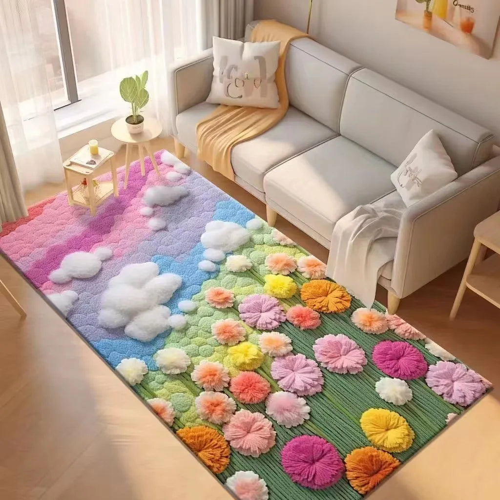 Kawaii Pink Fluffy Bedroom Rug