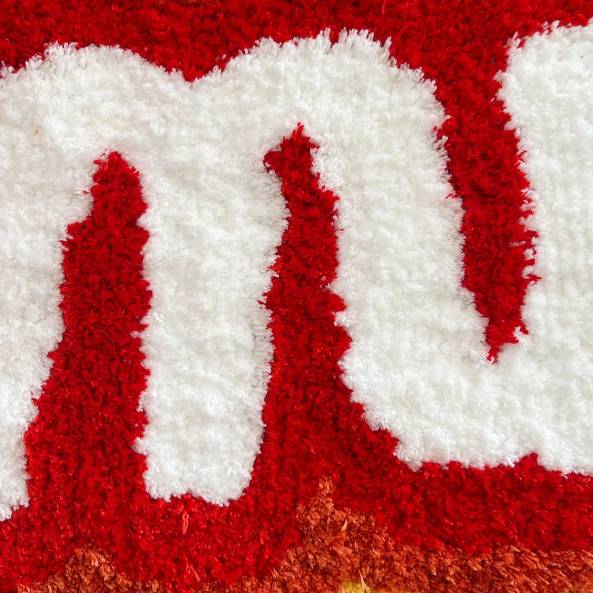 Handmade Rainbow Letter Rug