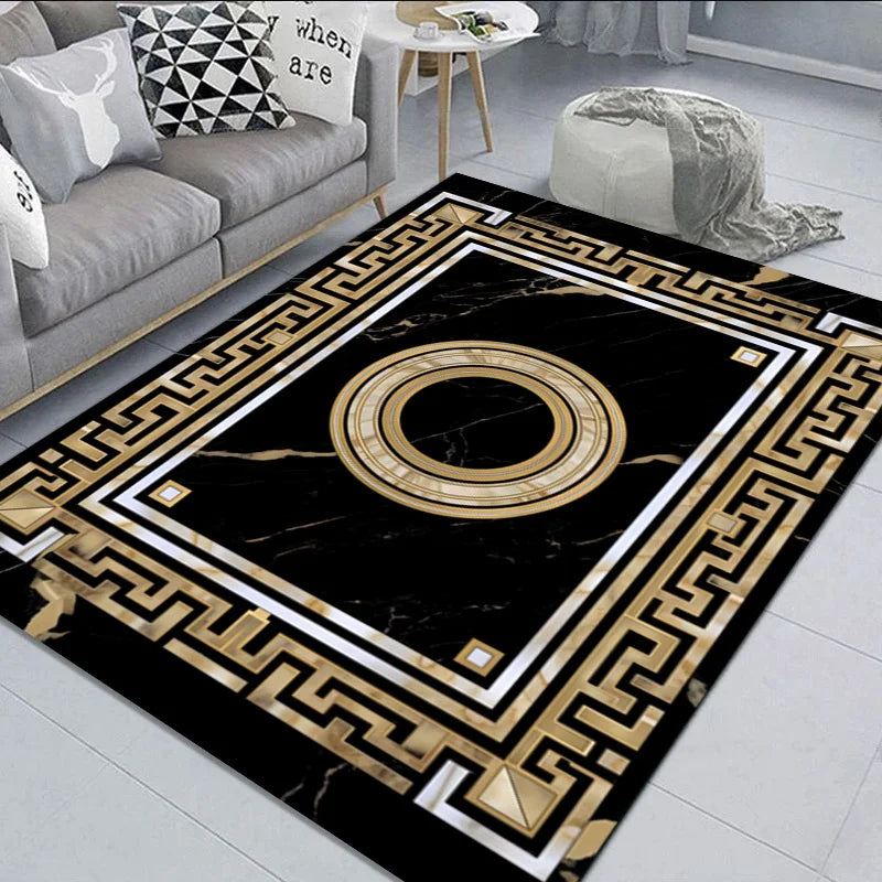 Black & Gold Luxury Area Rug