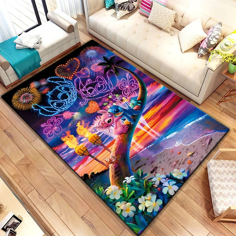 Star Stitch 3D Anime Rug