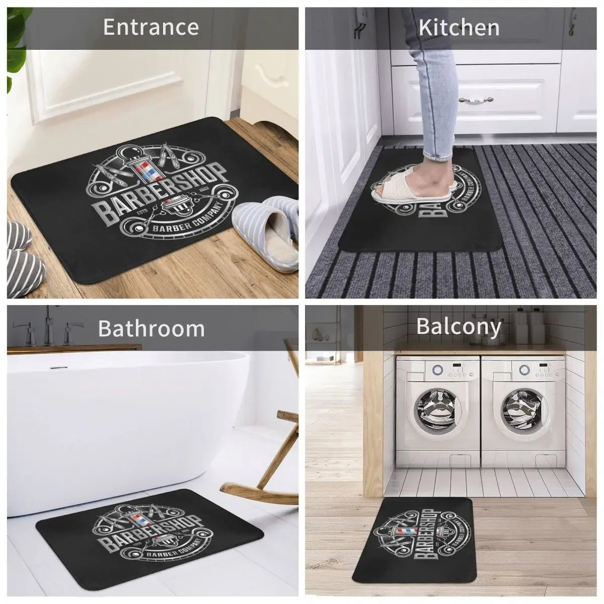 Barber Shop Non-Slip Welcome Mat