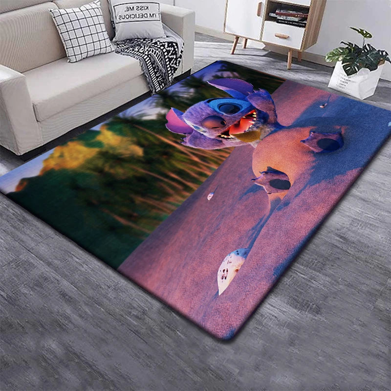 Disney Stitch 3D Anime Carpet