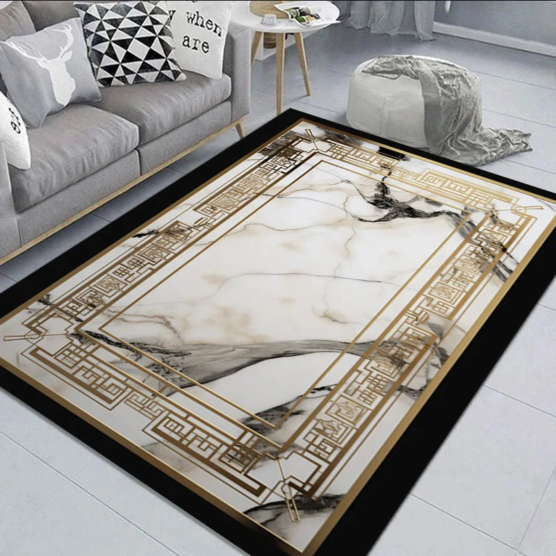 Black & Gold Luxury Area Rug