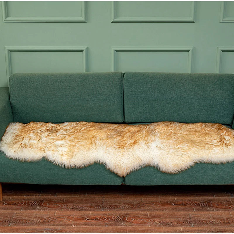 Soft Irregular Faux Fur Rug