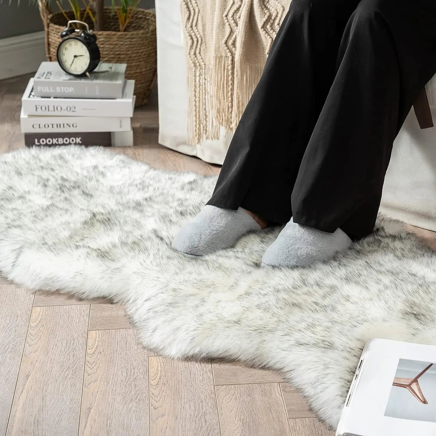 Soft Fur Wool Floor Rug