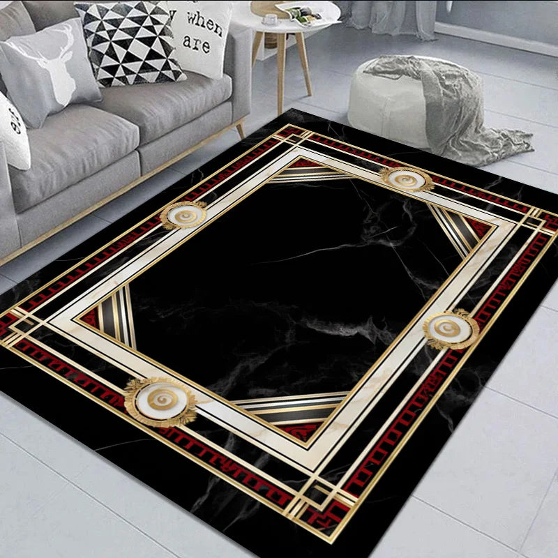 Black & Gold Luxury Area Rug