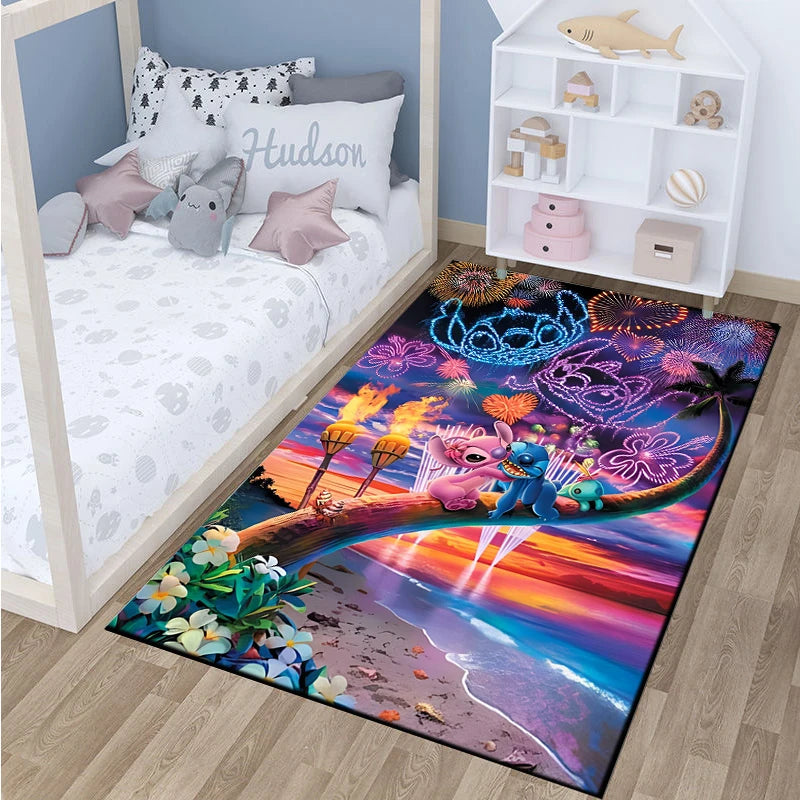 Disney Stitch 3D Anime Carpet