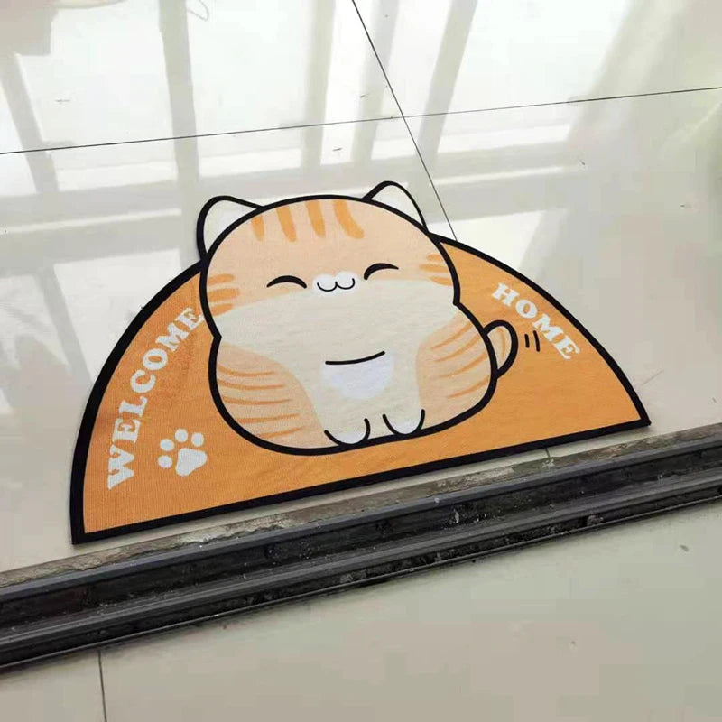 Cartoon Semicircular Welcome Mat