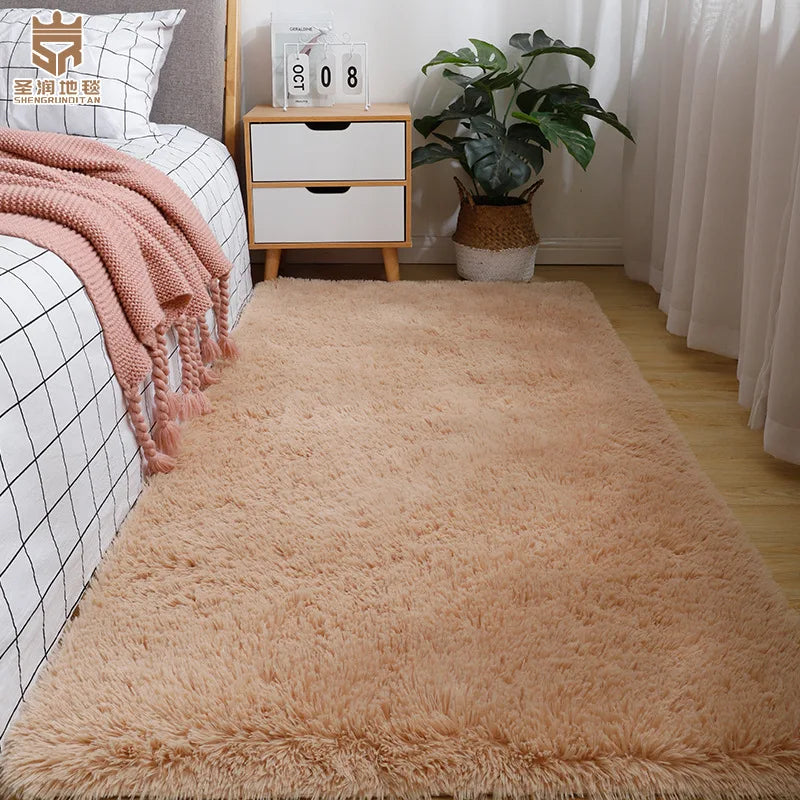 Silk Wool Bedside Blanket Rug