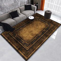 Classical Black Gold Oriental Rug