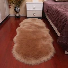 Plush Sheepskin Bedroom Carpet