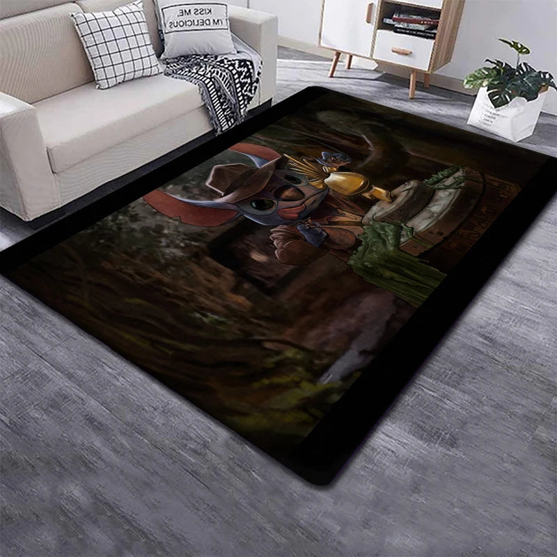 Disney Stitch 3D Anime Carpet