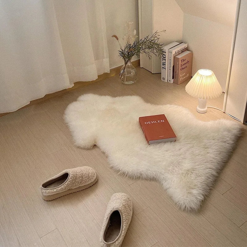 Soft Irregular Faux Fur Rug