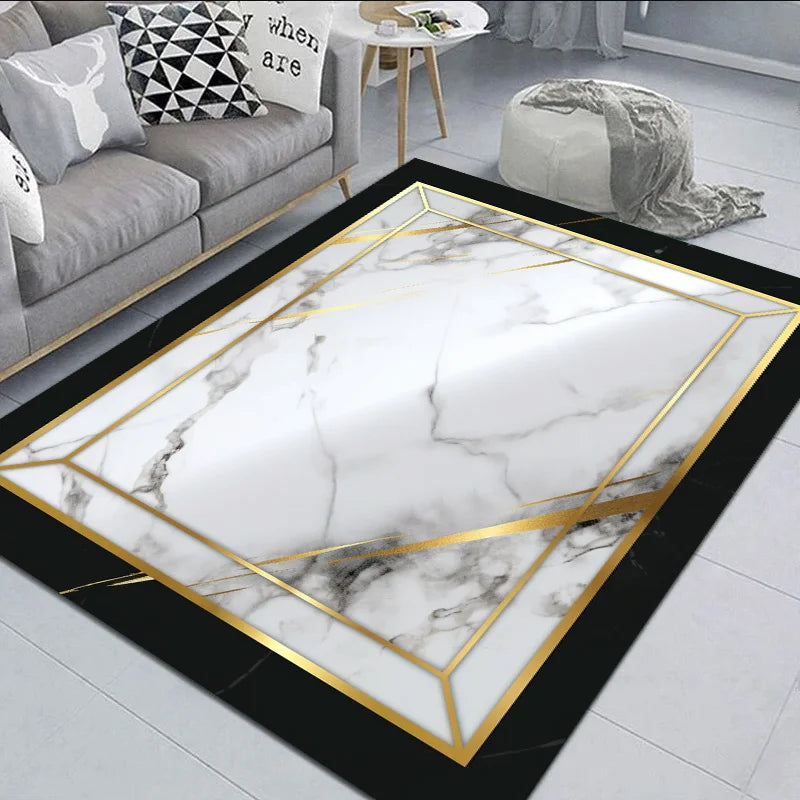 Black & Gold Luxury Area Rug