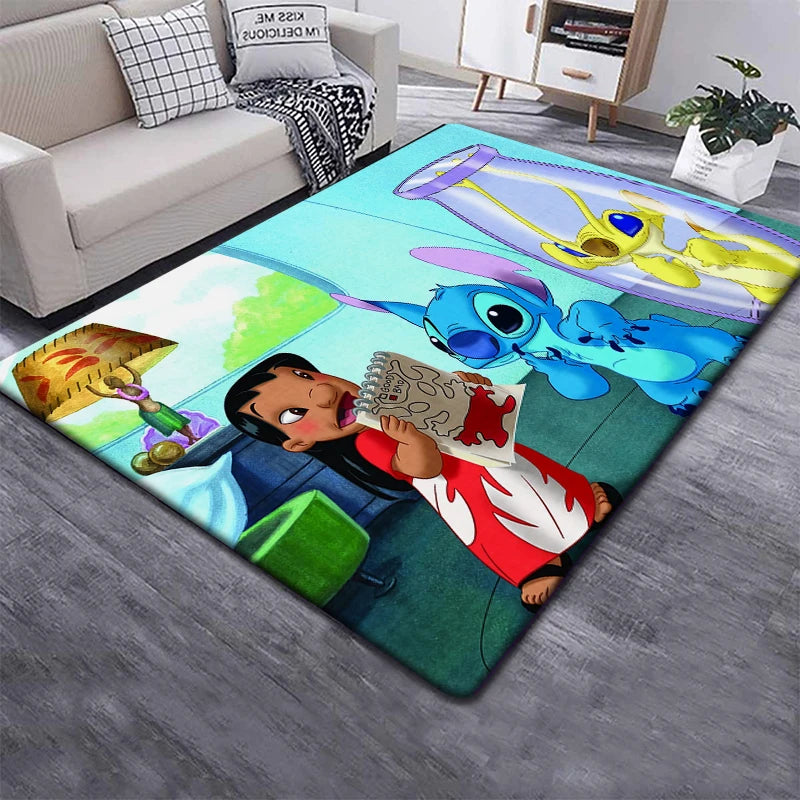 Disney Stitch 3D Anime Carpet