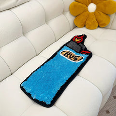 Retro Blue Tufted Art Rug