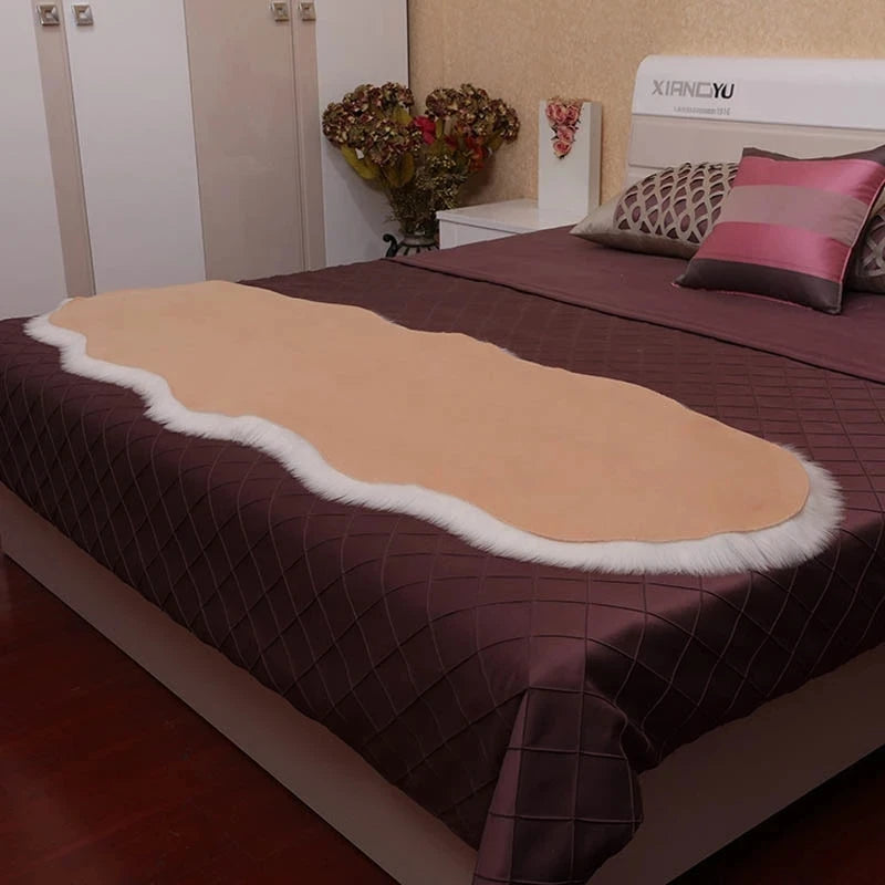 New Plush Sheepskin Bedroom Rug