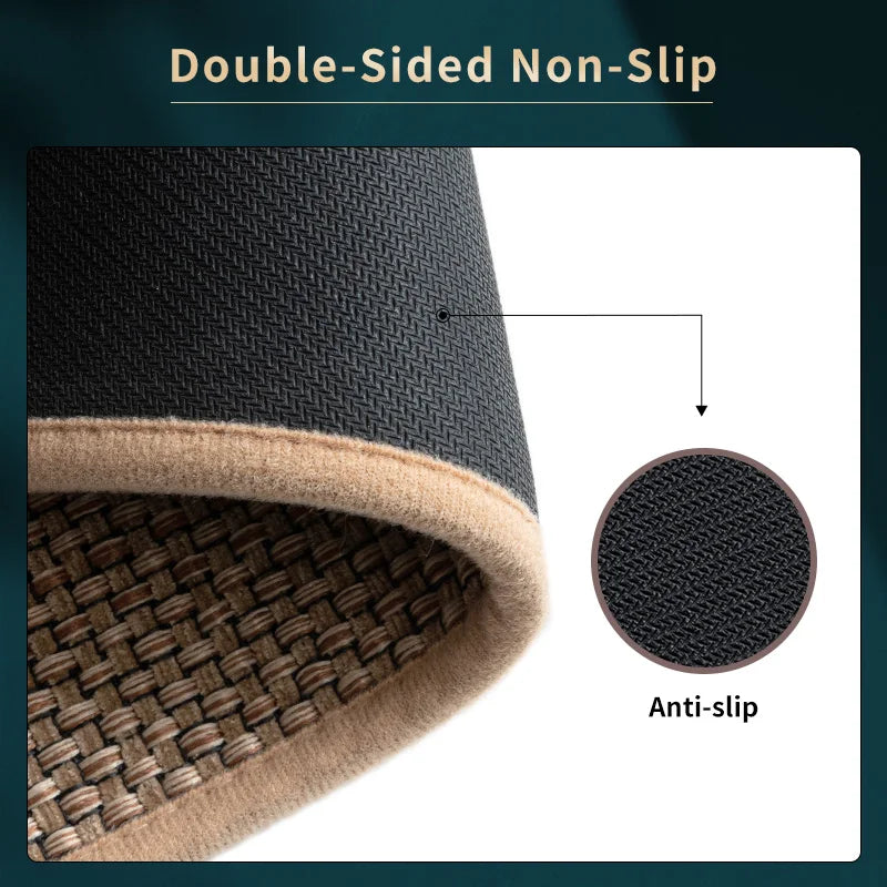 Linen Weave Anti-Slip Floor Mat