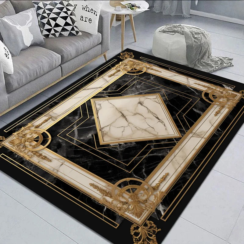 Black & Gold Luxury Area Rug