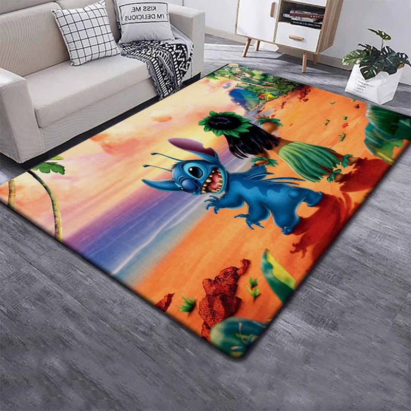 Disney Stitch 3D Anime Carpet